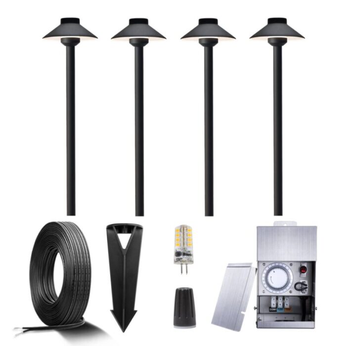 path lights kit 2401 black tf 4pcs