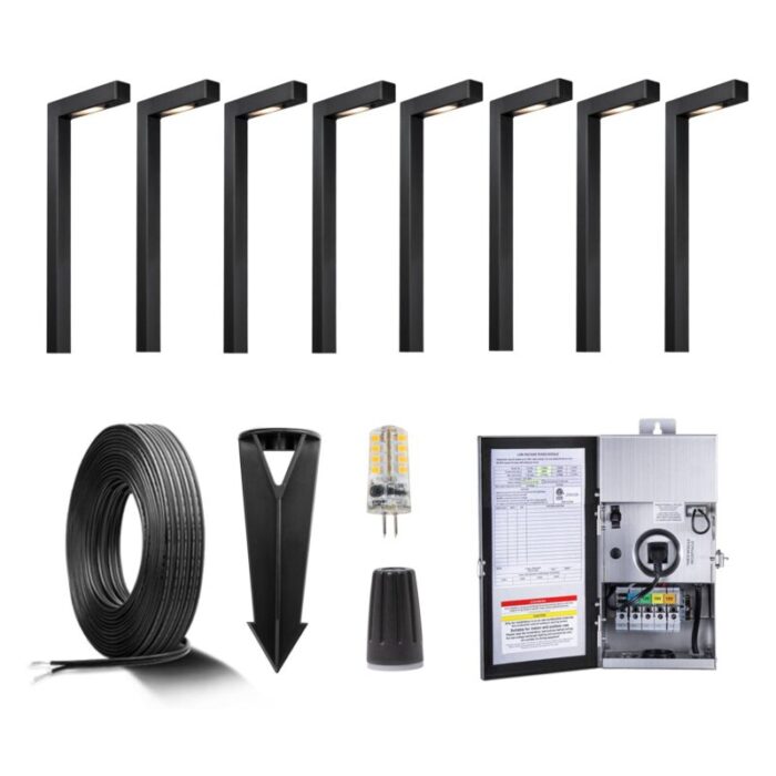 pathway light kit 2404 black tf 8pcs