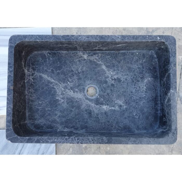 sirius black marble farmhouse sink 24 top view 2