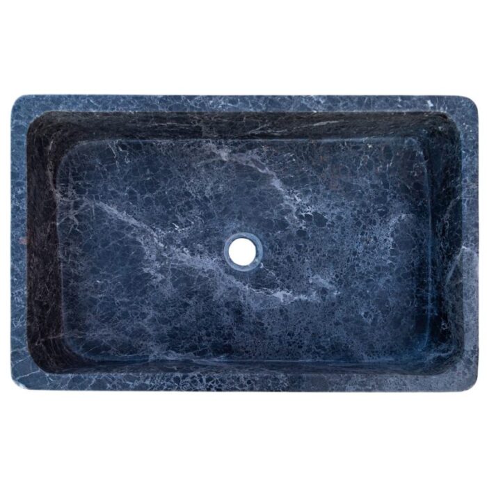 sirius black marble farmhouse sink 24 top view