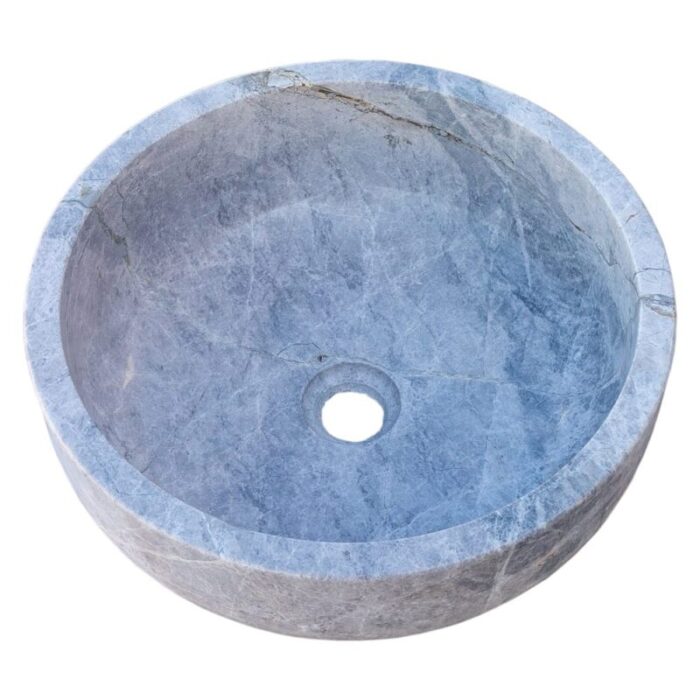 sirius silver marble vessel sink TMS20 angle view