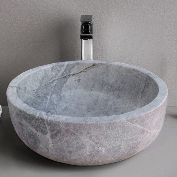 sirius silver marble vessel sink TMS20 angle view 7f29d073 defb 40f4 ba8d 00407e8bfc62