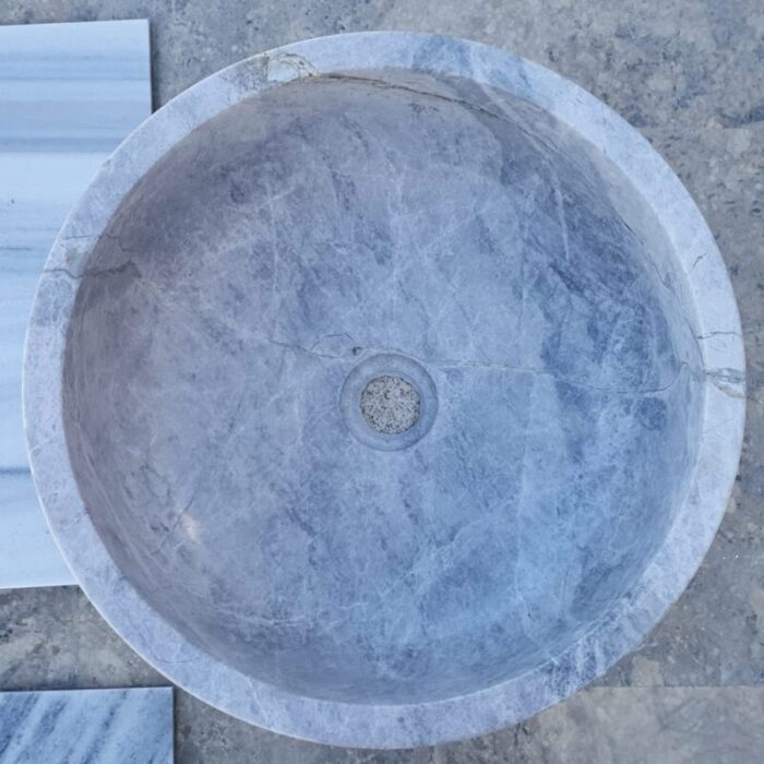 sirius silver marble vessel sink TMS20 top view2