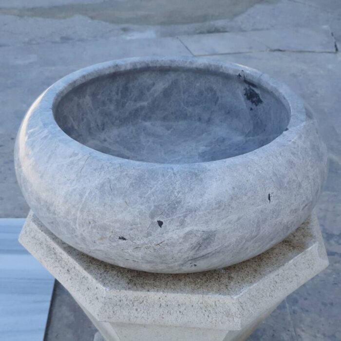 sirius silver marble vessel sink TMS21 side view2