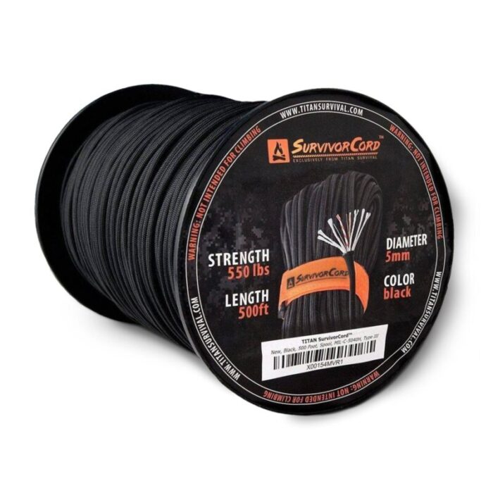 survivorcord spool black spool titan survival 646385