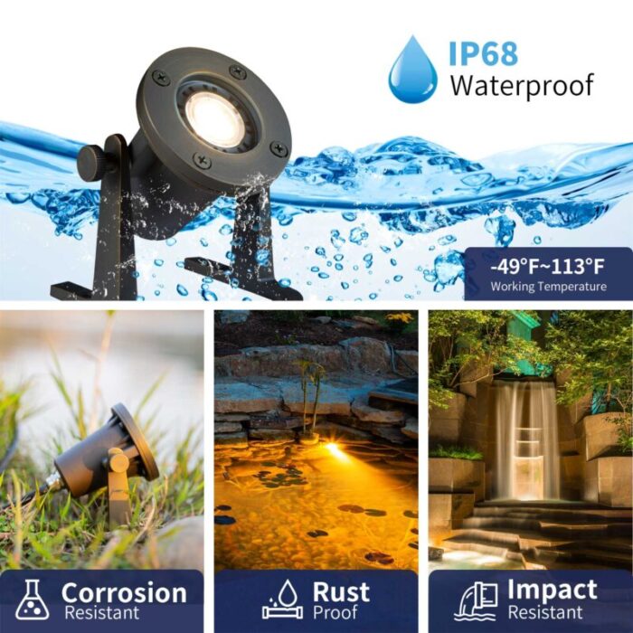 underwater pond light IP68 waterproof