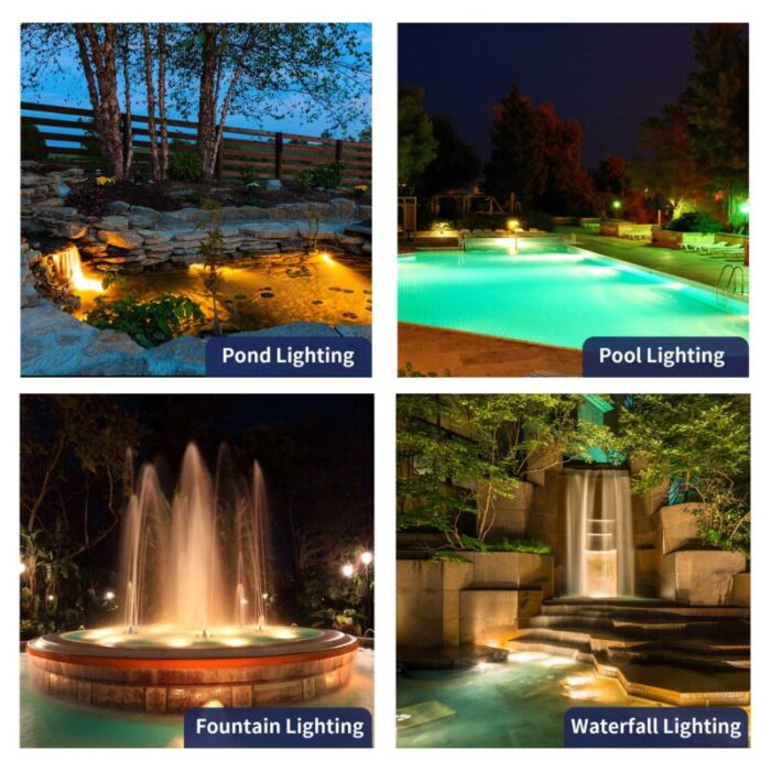 underwater pond pool fountain waterfall light