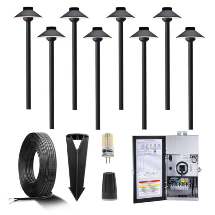 walkway lights kit 2401 black tf 8pcs