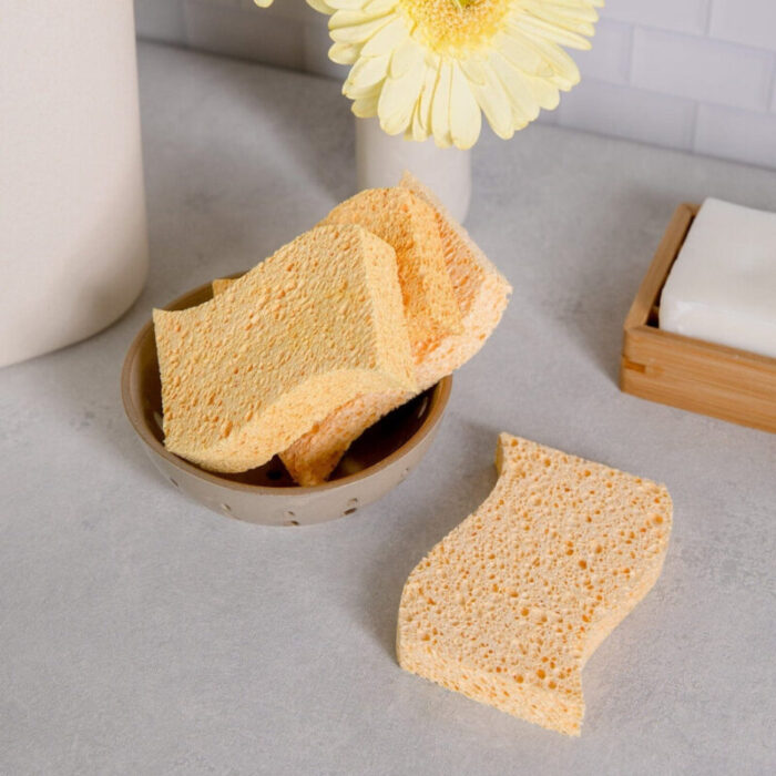 zero waste club biodegradable sponges zero waste sponges biodegradable 100 wood pulp 2 sponges 31137932083311