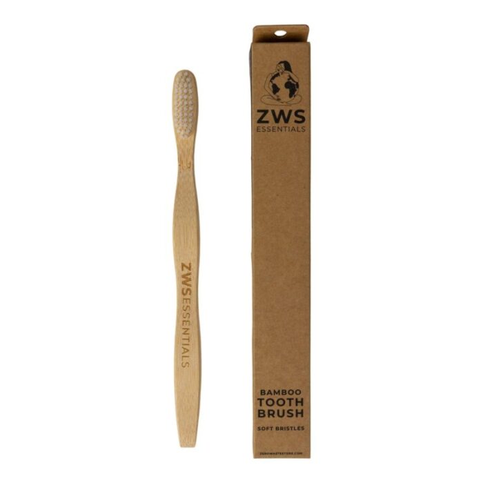 zero waste store bamboo toothbrush adult zero waste toothbrush plastic free compostable castor bean bristles 30604110659695