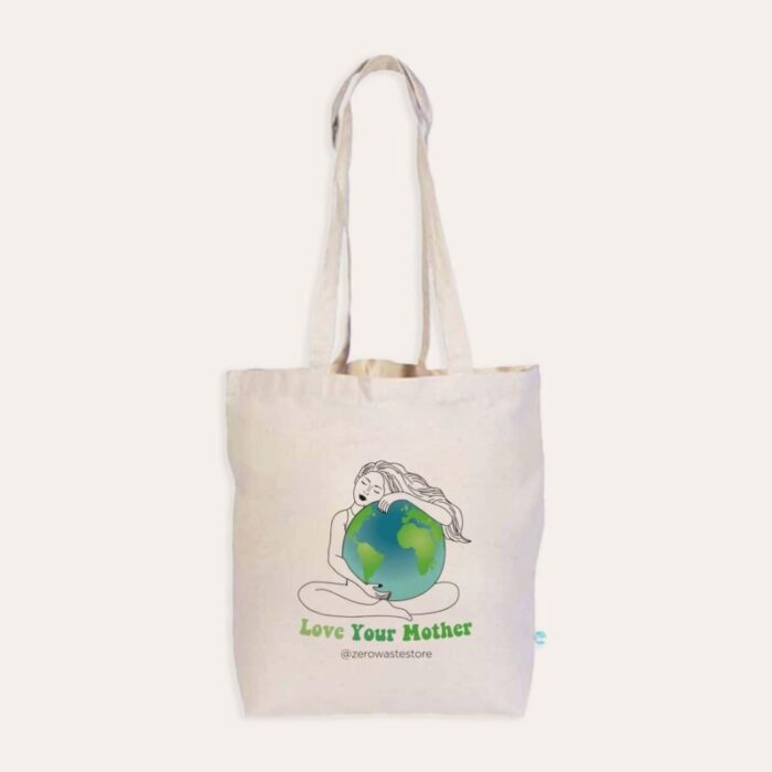 zero waste store color love your mother organic tote bag 28210597462127