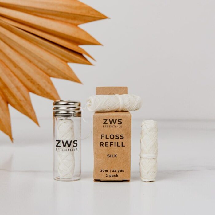 zero waste store silk dental floss zero waste floss 30m organic biodegradable refillable 30523122876527