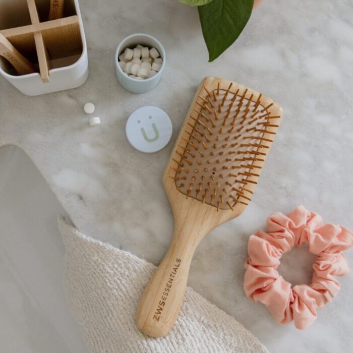 zws essentials bamboo hair brush zero waste hair brush plastic free 100 bamboo compostable 31997464739951