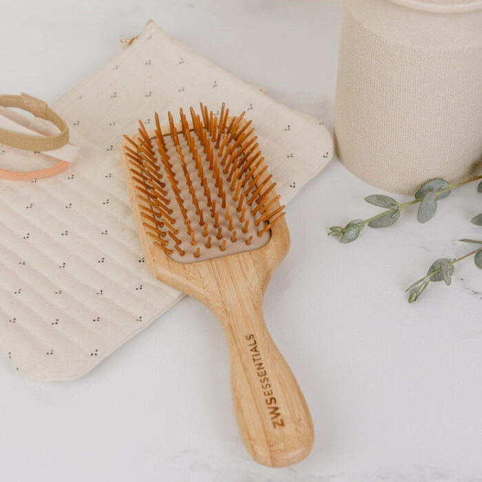 zws essentials bamboo hairbrush zero waste hair brush plastic free 100 bamboo compostable 31273364488303