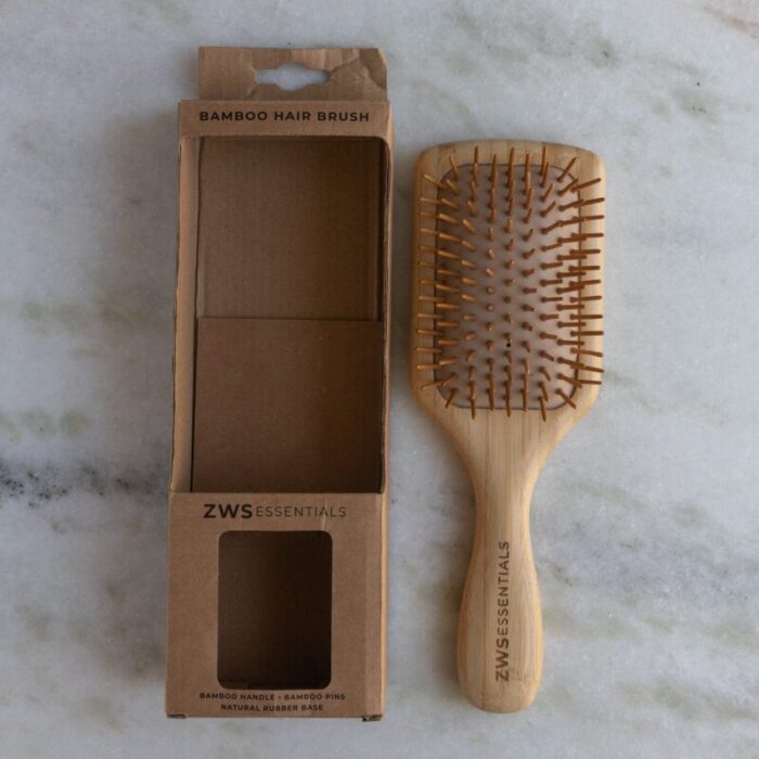 zws essentials bamboo hairbrush zero waste hair brush plastic free 100 bamboo compostable 31820827525231