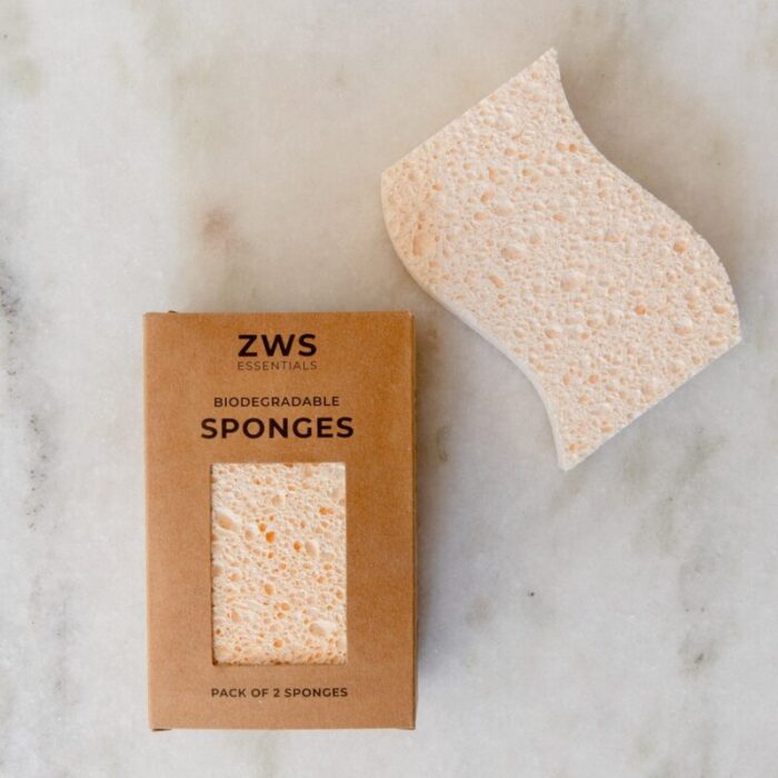 zws essentials biodegradable kitchen sponges zero waste sponges 100 wood pulp 32446632001647