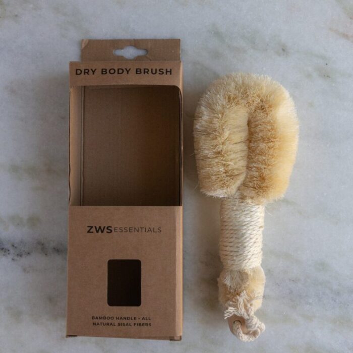 zws essentials dry body brush sustainable body brush plastic free sisal bristles vegan 31820831260783