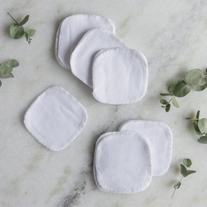 zws essentials white organic cotton facial rounds plastic free reusable cotton rounds 100 organic 20 pack 32046745190511